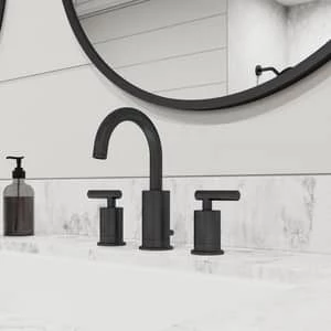 New ✔️ Pfister Contempra™ Two Handle Widespread Bathroom Sink Faucet in Matte Black Lever Handle 😀 - Image 2