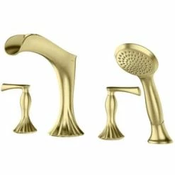 Cheapest 👍 Pfister Rhen™ Two Handle Roman Tub Faucet in Brushed Gold Trim Only 👏