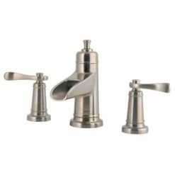 Best Sale 🎉 Pfister Ashfield™ Widespread Bathroom Sink Faucet with Double Lever Handle in Brushed Nickel 🎁