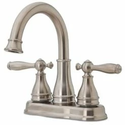 Cheapest ✨ Pfister Sonterra™ 1.2 gpm 3-Hole Centerset Bath Faucet with Double Lever Handle in Brushed Nickel 👏
