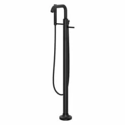 Wholesale 💯 Pfister Tenet™ Double Lever Handle Tub Floor Mount Filler with Hand Shower (Trim Only) in Matte Black ✨