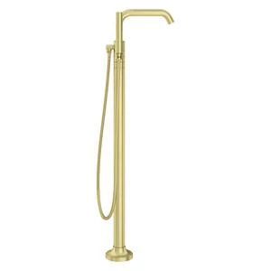 Cheap 💯 Pfister Tenet™ Double Lever Handle Tub Floor Mount Filler with Hand Shower (Trim Only) in Brushed Gold 😀 - Image 3