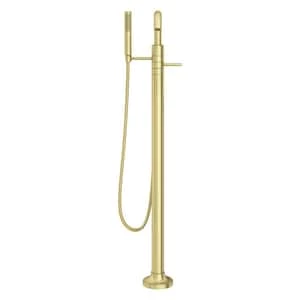 Cheap 💯 Pfister Tenet™ Double Lever Handle Tub Floor Mount Filler with Hand Shower (Trim Only) in Brushed Gold 😀 - Image 4