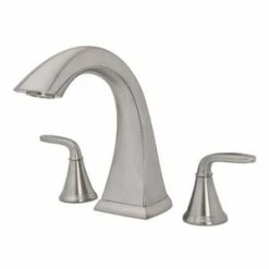 Wholesale 🎉 Pfister Pasadena™ 15 gpm 3-Hole Deckmount Roman Tub Valve with Double-Handle in Brushed Nickel 🥰