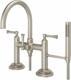 Hot Sale 🥰 Pfister Tisbury™ Two Handle Roman Tub Faucet in Brushed Nickel 🔥