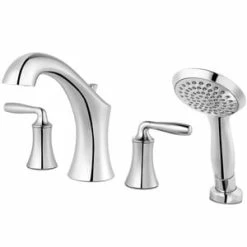 Cheapest 🌟 Pfister Iyla™ Two Handle Roman Tub Faucet in Polished Chrome (Trim Only) 👍