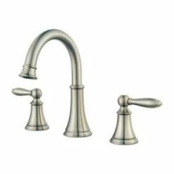 Cheap 🎁 Pfister Courant™ Deck Mount Widespread Bathroom Sink Faucet with Double Lever Handle in Brushed Nickel 😀