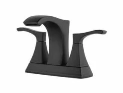 Budget 😀 Pfister Venturi™ Deck Mount Centerset Bathroom Sink Faucet with Double Lever Handle in Matte Black 🔥