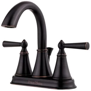 Buy 👍 Pfister Saxton™ Two Handle Centerset Bathroom Sink Faucet in Tuscan Bronze 🔔