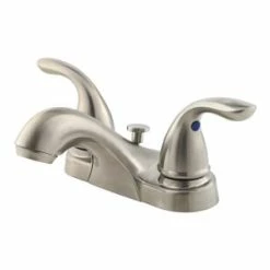Promo 😀 Pfister Pfirst Series™ Two Handle Centerset Bathroom Sink Faucet in Brushed Nickel 💯