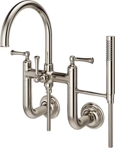 Promo ❤️ Pfister Tisbury™ Two Handle Wall Mount Filler in Polished Nickel 💯