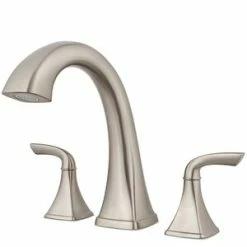 Promo 🤩 Pfister Bronson™ Two Handle Roman Tub Faucet in Brushed Nickel Trim Only ⌛