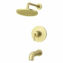 Best Sale 👍 Pfister Tenet™ Single Handle Single Function Bathtub and Shower Faucet in Brushed Gold (Trim Only) 🎉