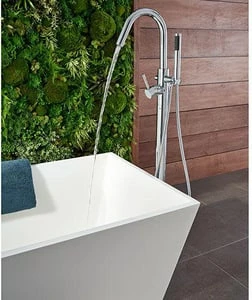 Brand new ๐ Pfister Modern Single Handle Lever Floor Mount Filler in Brushed Gold (Trim Only) ๐ - Image 3