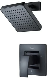 Discount ❤️ Pfister Kenzo™ 1.8 gpm Shower Only Trim Kit with Single Lever Handle in Black ⌛