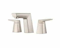Hot Sale 👍 Pfister Arkitek™ Two Handle Widespread Bathroom Sink Faucet in Brushed Nickel 🔥
