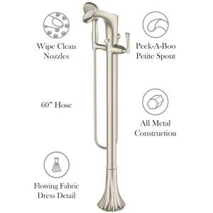 New 👏 Pfister Rhen™ Single Handle Lever Floor Mount Filler in Polished Chrome ⭐ - Image 3