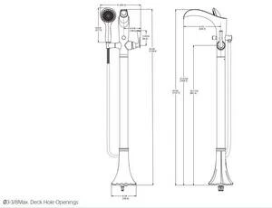 New 👏 Pfister Rhen™ Single Handle Lever Floor Mount Filler in Polished Chrome ⭐ - Image 4