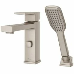 New ✨ Pfister Deckard™ Single Handle Roman Tub Faucet in Brushed Nickel Trim Only 👏