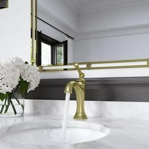 Deals 🌟 Pfister Tisbury™ Single Handle Monoblock Bathroom Sink Faucet in Brushed Gold 🤩 - Image 4