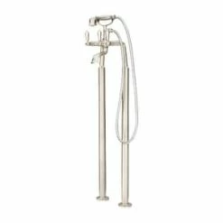 Best deal 😉 Pfister Traditional Three Lever Handle Floor Mount Filler in Brushed Nickel Trim Only 🥰